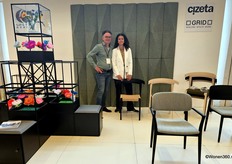 Marco Mak and Luna Mak from agency Luna Terra Design. On the left is the modular interior system from GRID. On the right, furniture from Cizeta.